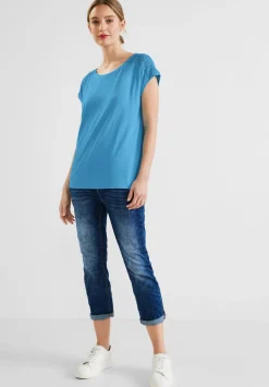 Qr shirt w.lace shoulder