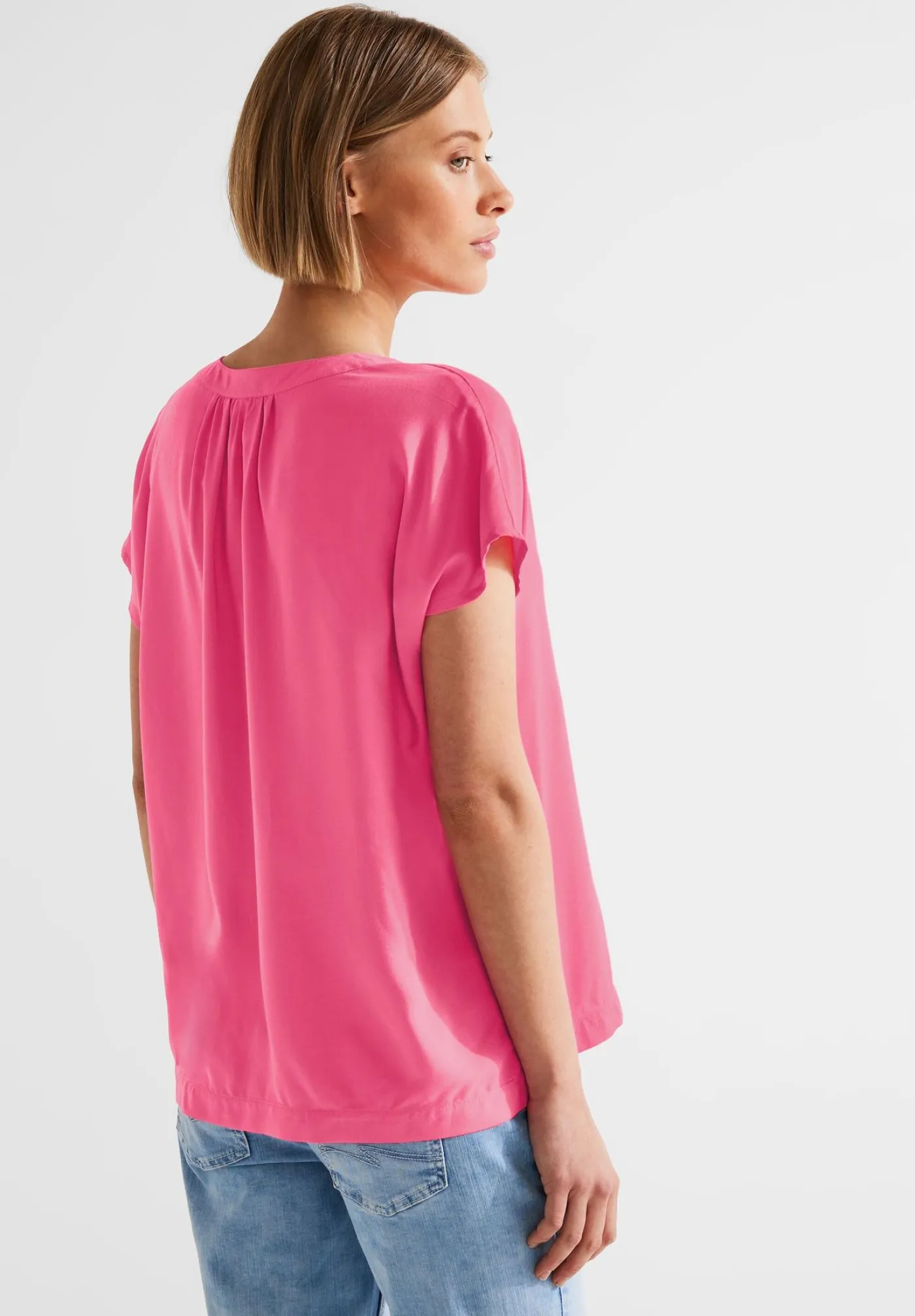 Qr shirtblouse w splitneck