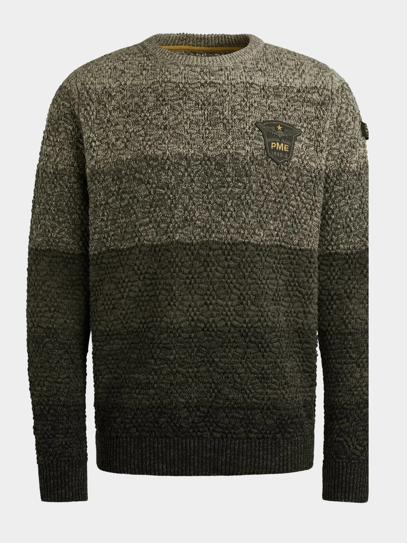 R-neck gradient knit