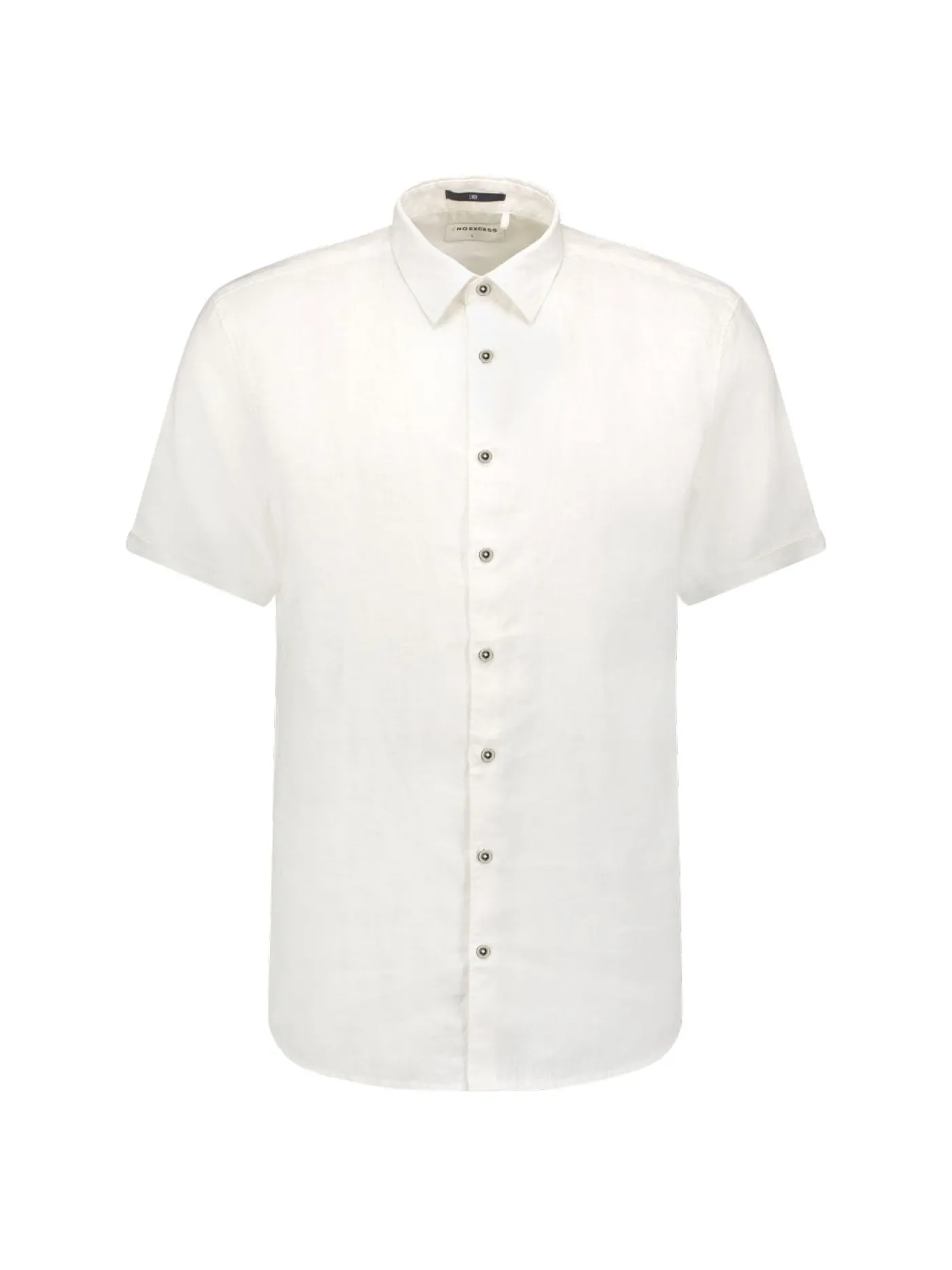 Shirt Short Sleeve Solid With Linen
