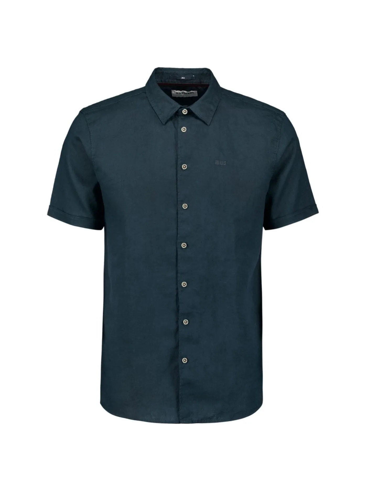 Shirt Short Sleeve Solid With Linen