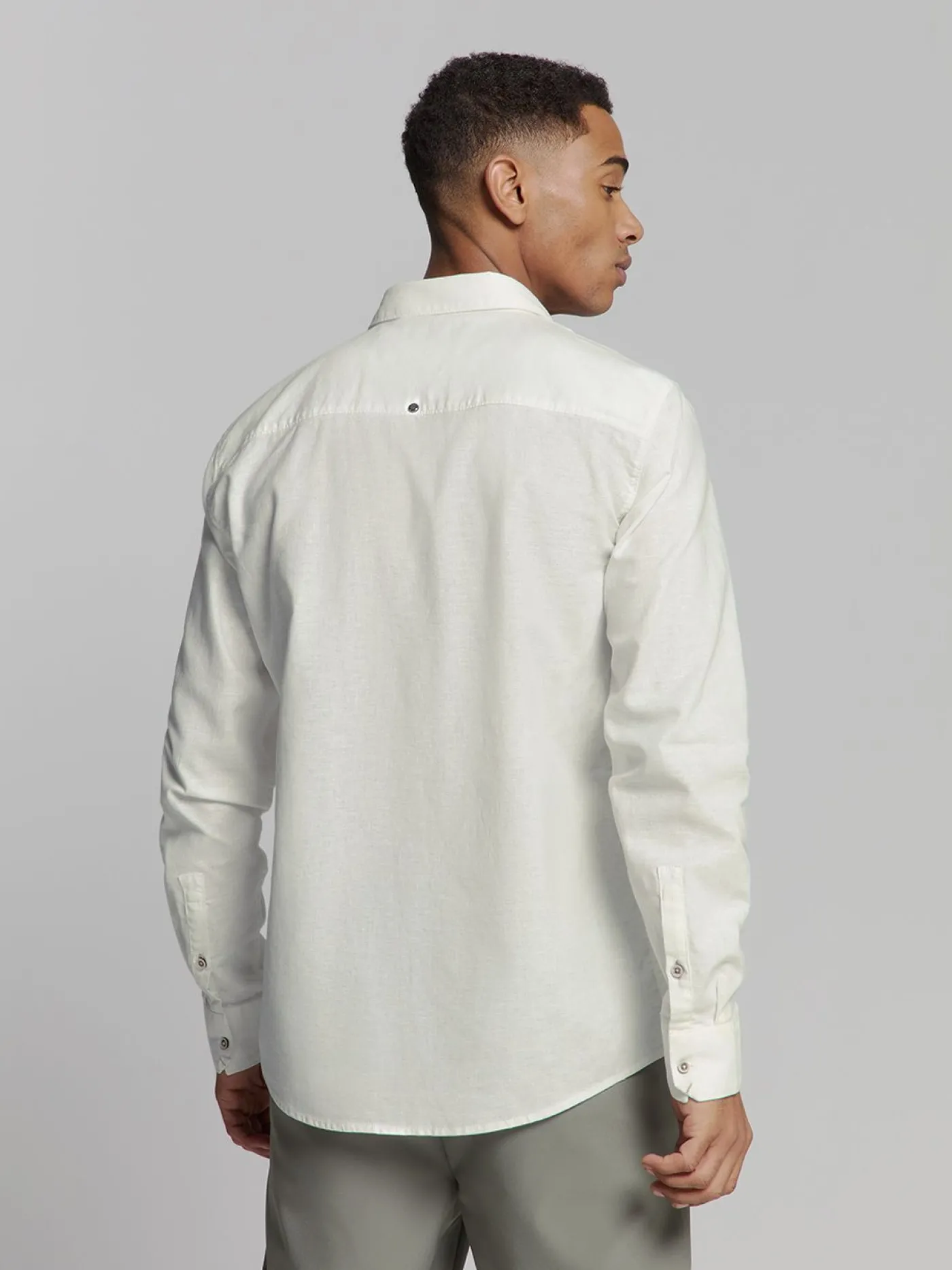 Shirt Solid With Linen