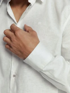Shirt Solid With Linen