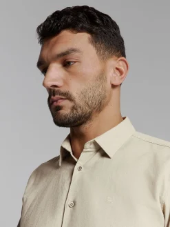 Shirt Solid With Linen