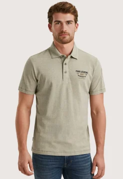 Short sleeve polo pique melange