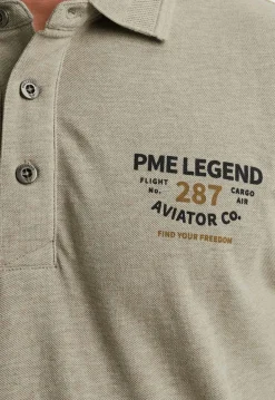 Short sleeve polo pique melange