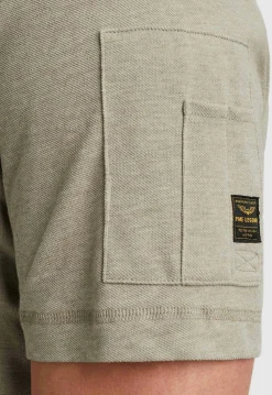 Short sleeve polo pique melange