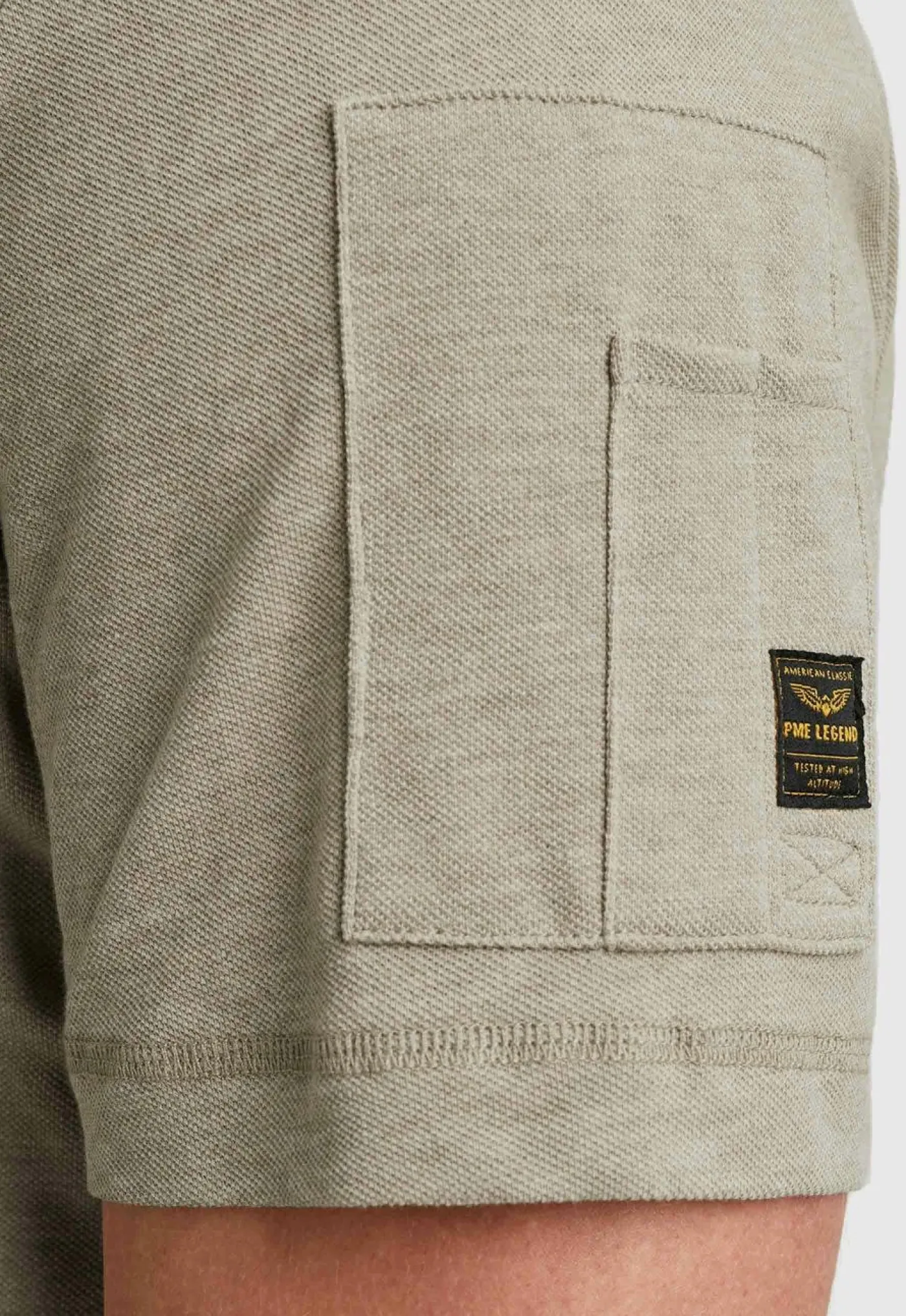 Short sleeve polo pique melange