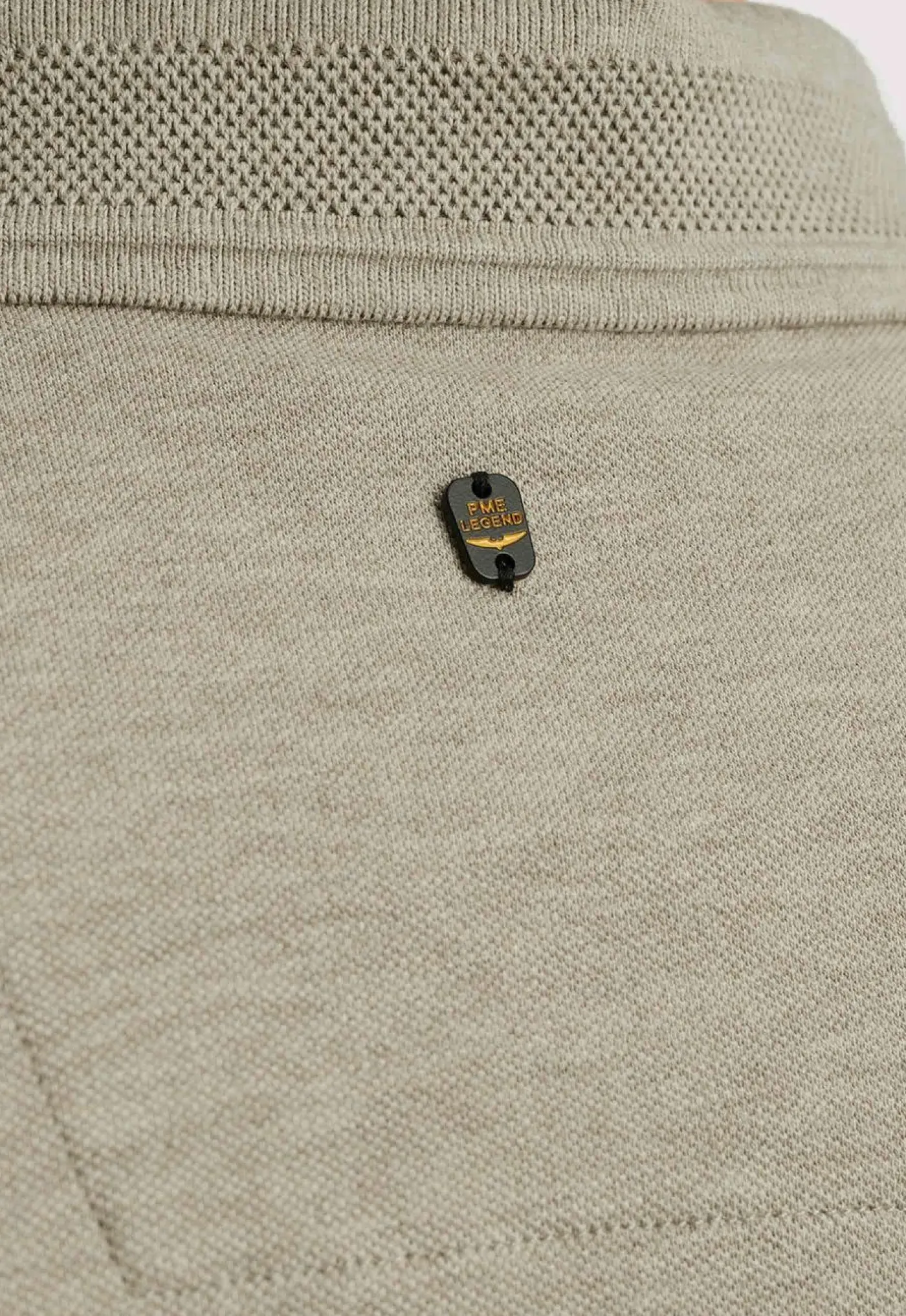 Short sleeve polo pique melange