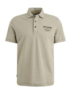 Short sleeve polo pique melange