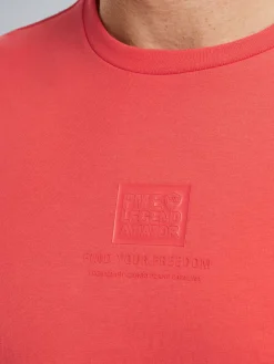 Short sleeve r-neck cotton elastan