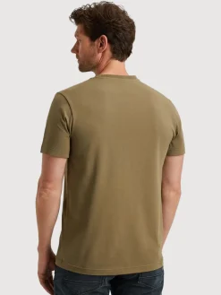 Short sleeve r-neck cotton elastan