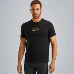 Short sleeve r-neck cotton elastan