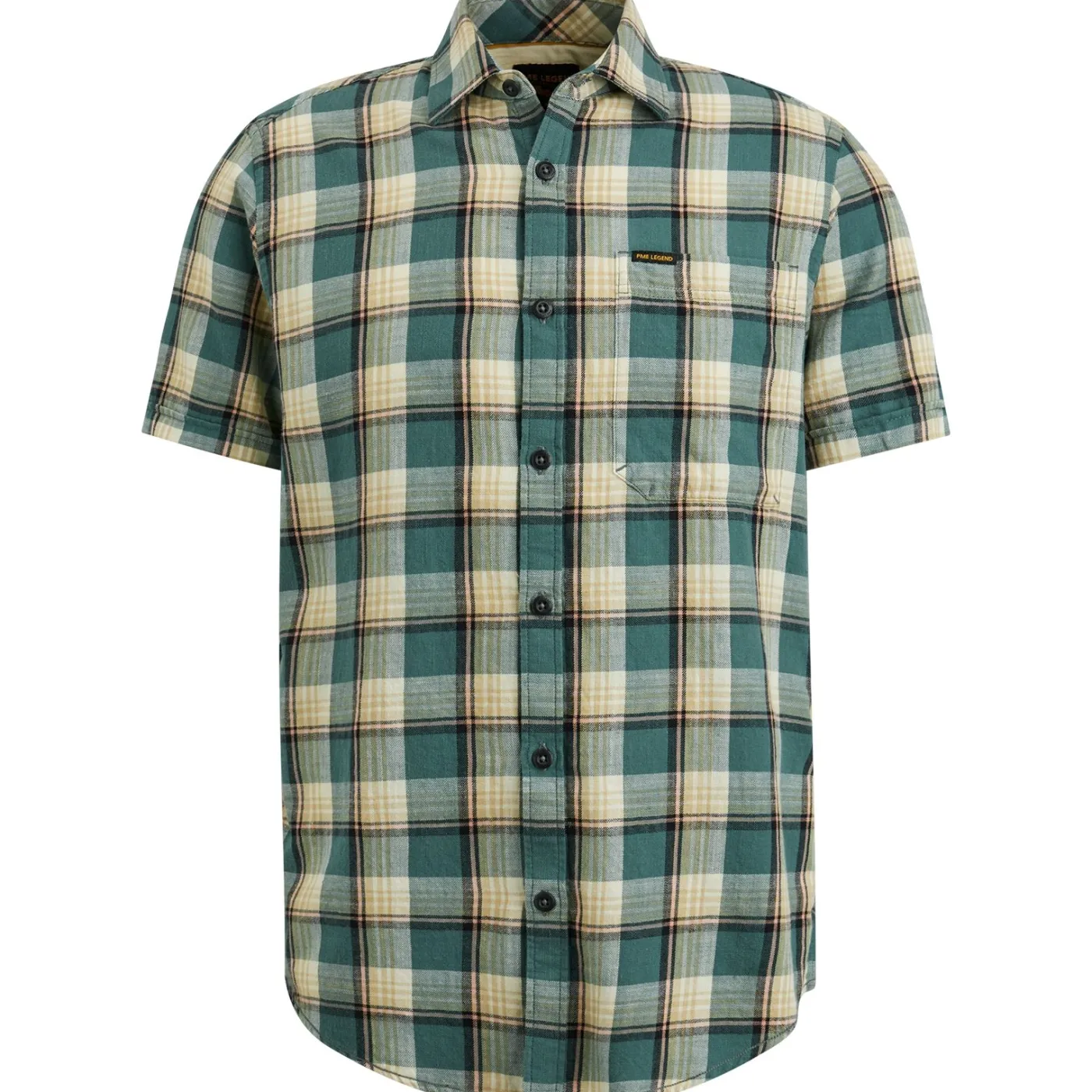 Short Sleeve Shirt Ctn Slub Weave