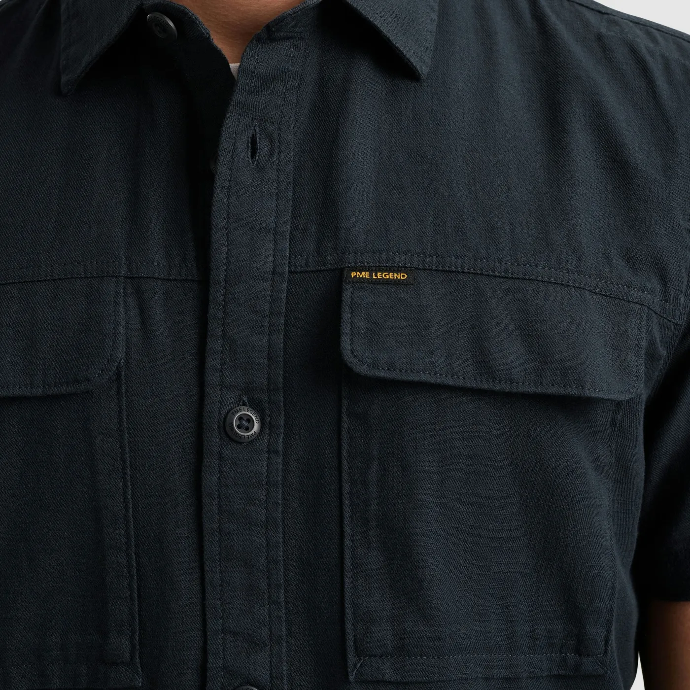 Short Sleeve Shirt Slub Cotton