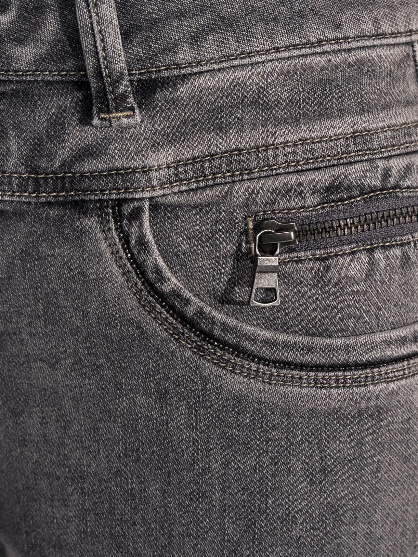 Sienna 1 Zip Grey Denim