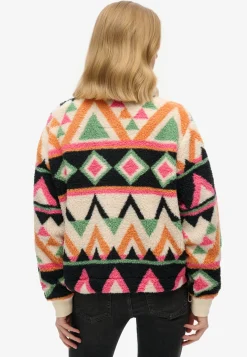 Super soft printed half zip