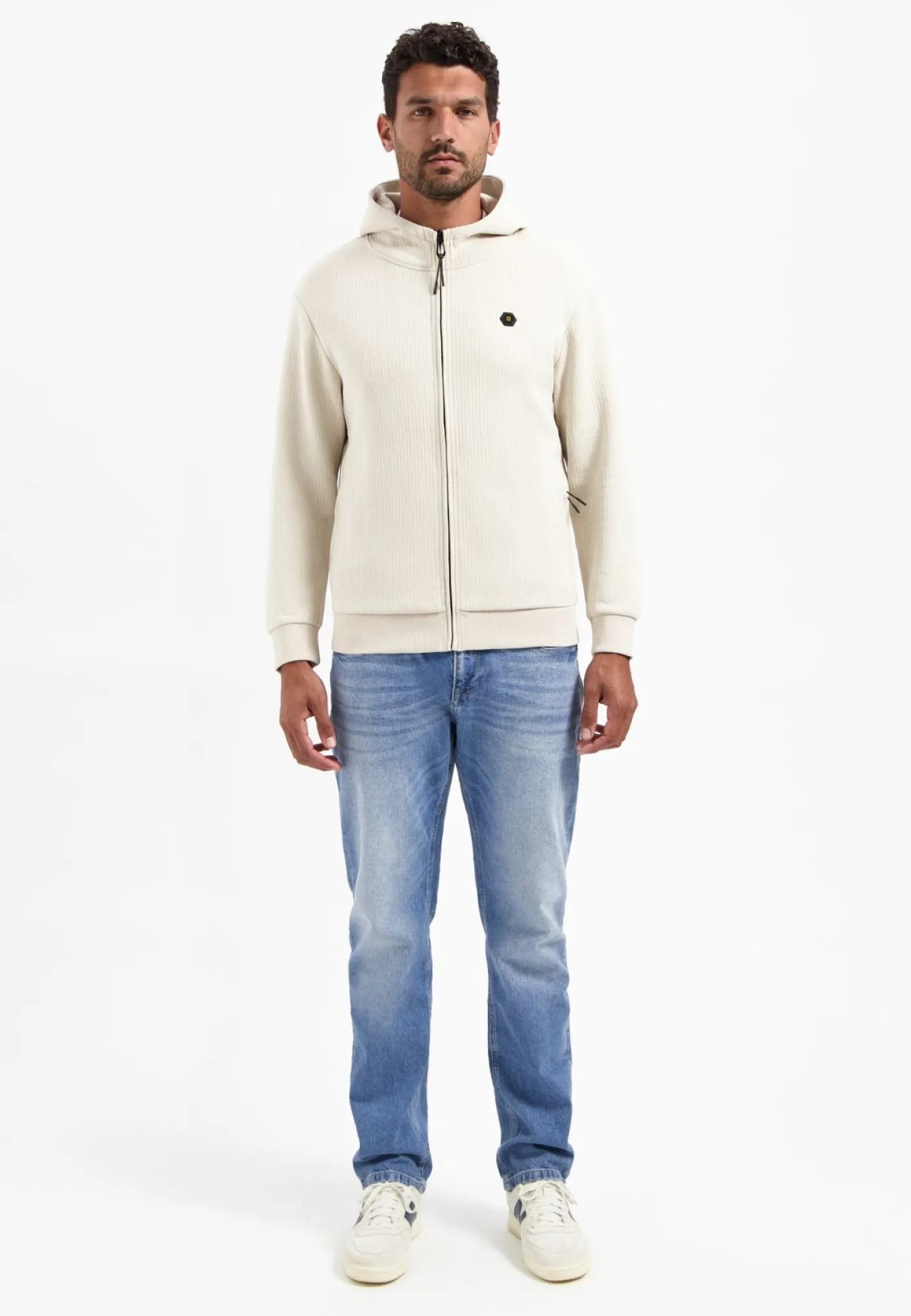 Sweater Full zip Relief Hooded