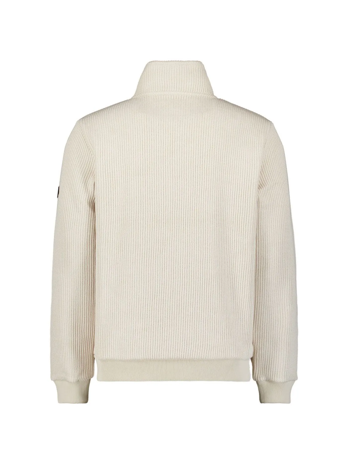Sweater Full Zip Stand Up Collar Bonded Knit