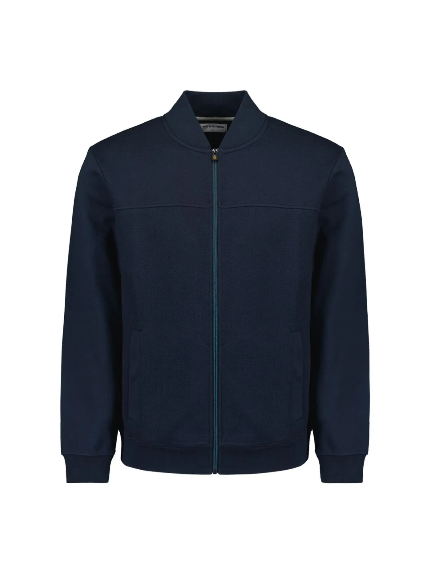 Sweater Full Zipper Jacquard Mix Bomber