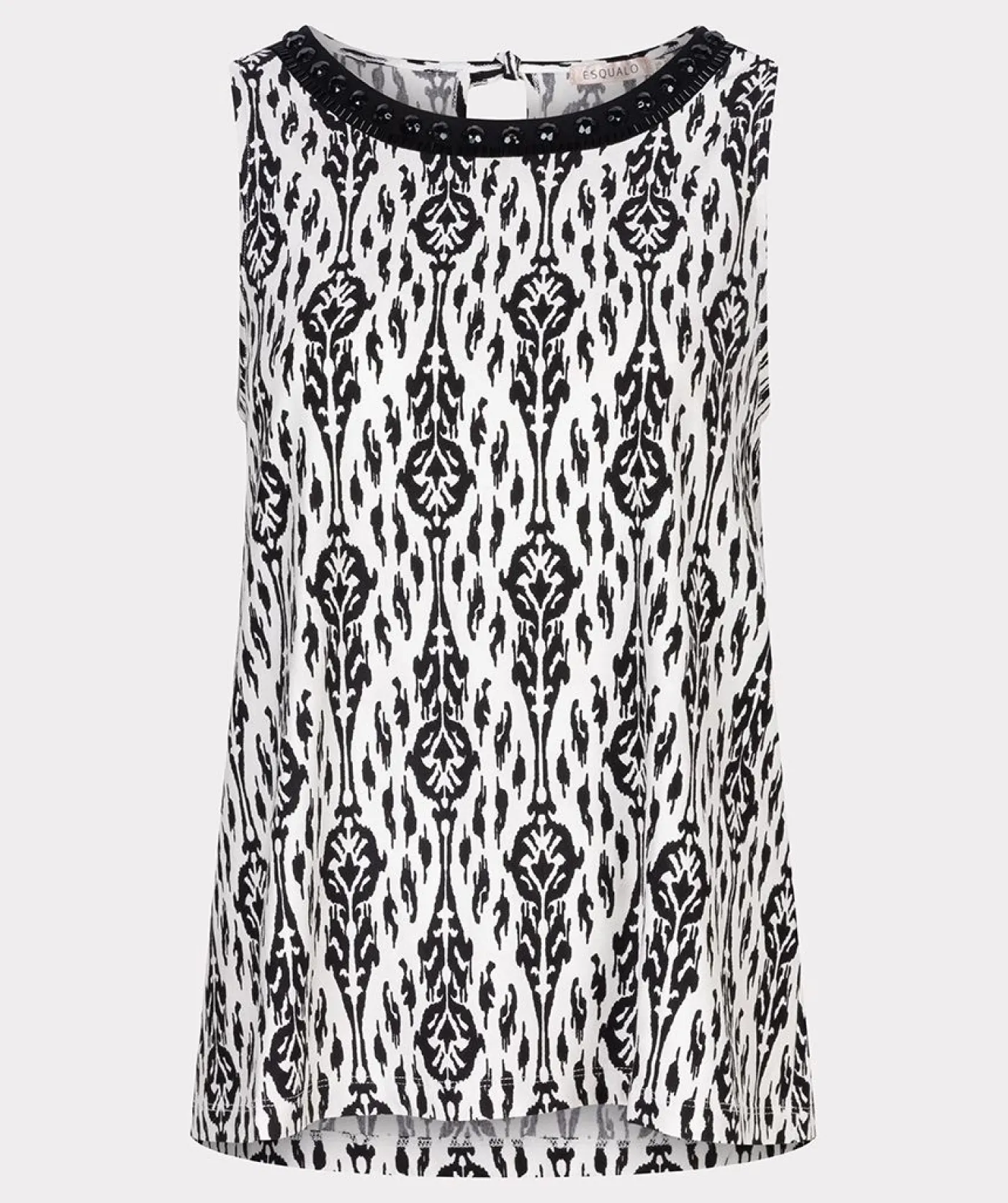 Top slv/lss 2tone Ikat print