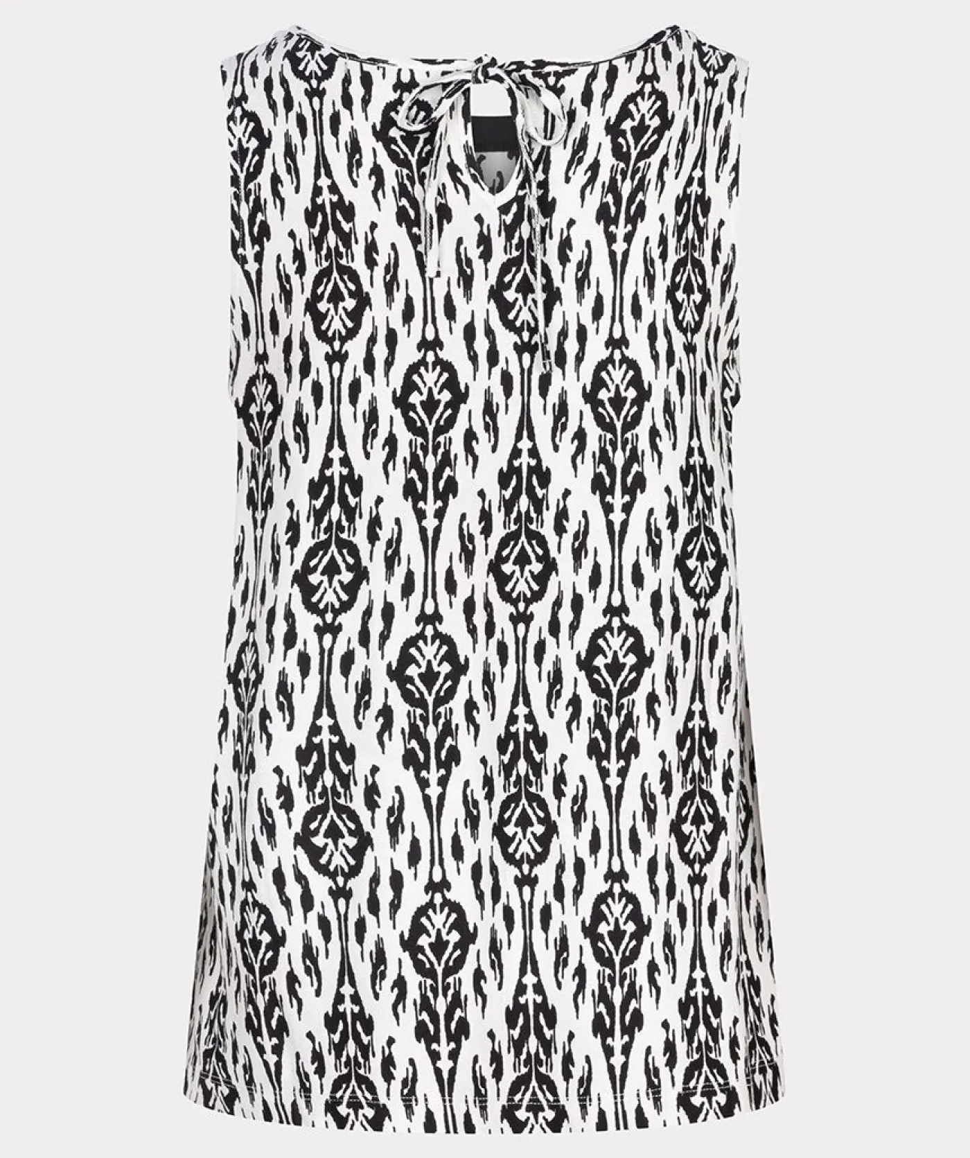 Top slv/lss 2tone Ikat print