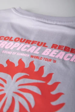 Tropical Beach Tour Boxy Tee