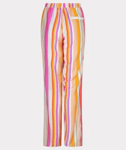 Trousers wide striped