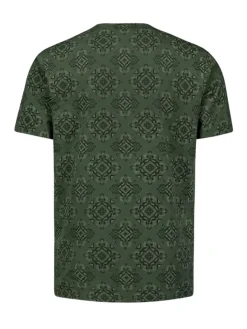 T-Shirt Crewneck Allover Printed Garment Dyed Slub