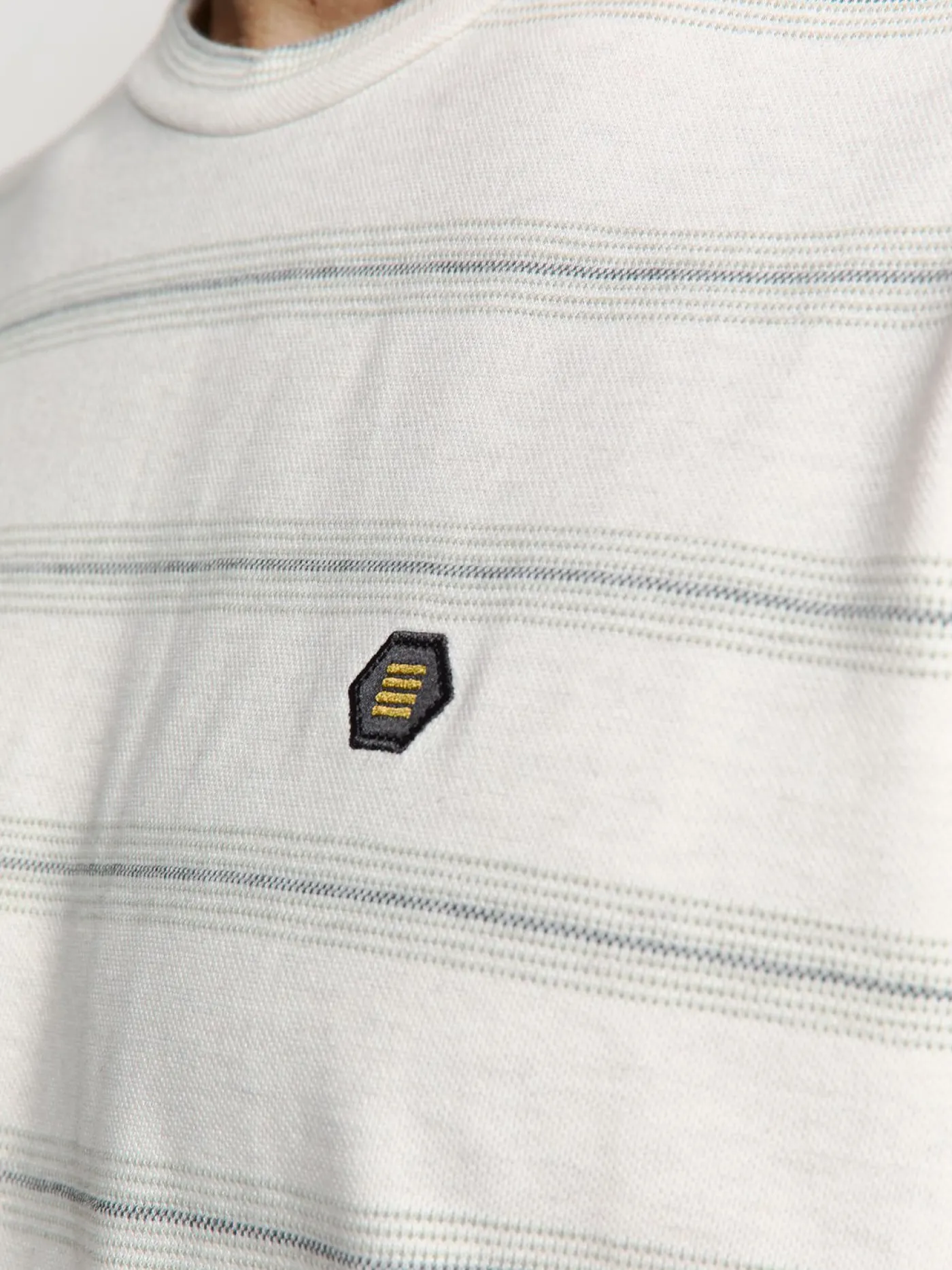 T-Shirt Crewneck Jacquard Stripe