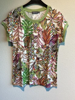 T-shirt fancy rib AOP