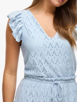 VIAMALINA V-NECK C/S TOP/PB