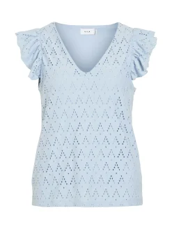 VIAMALINA V-NECK C/S TOP/PB