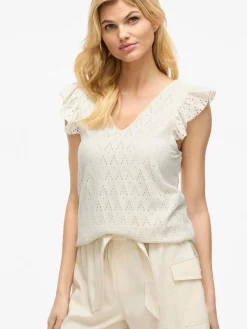 VIAMALINA V-NECK C/S TOP/PB