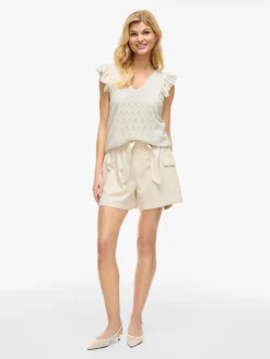 VIAMALINA V-NECK C/S TOP/PB