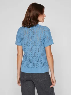 VICOTTI S/S O-NECK KNIT TOP - NOOS