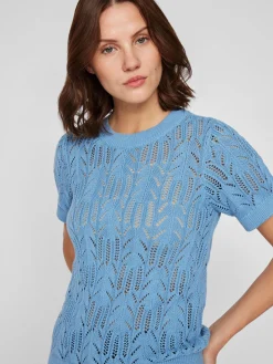 VICOTTI S/S O-NECK KNIT TOP - NOOS