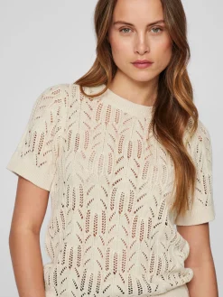 VICOTTI S/S O-NECK KNIT TOP - NOOS