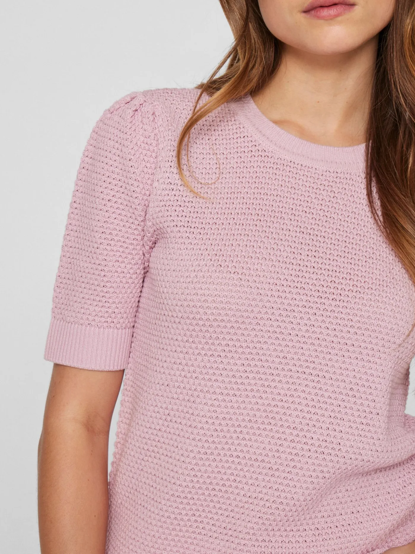 VIDALO O-NECK S/S KNIT TOP - NOOS