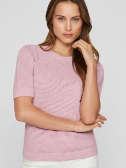 VIDALO O-NECK S/S KNIT TOP - NOOS