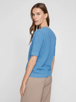 VIDALO O-NECK S/S KNIT TOP - NOOS