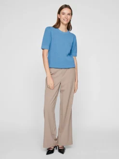 VIDALO O-NECK S/S KNIT TOP - NOOS