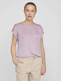 VIELLETTE S/S SATIN TOP - NOOS