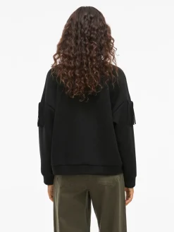 VIREFLECT L/S O-NECK FRINGE SWEATSH