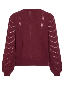 VITULI O-NECK L/S DETAIL KNIT CARDI