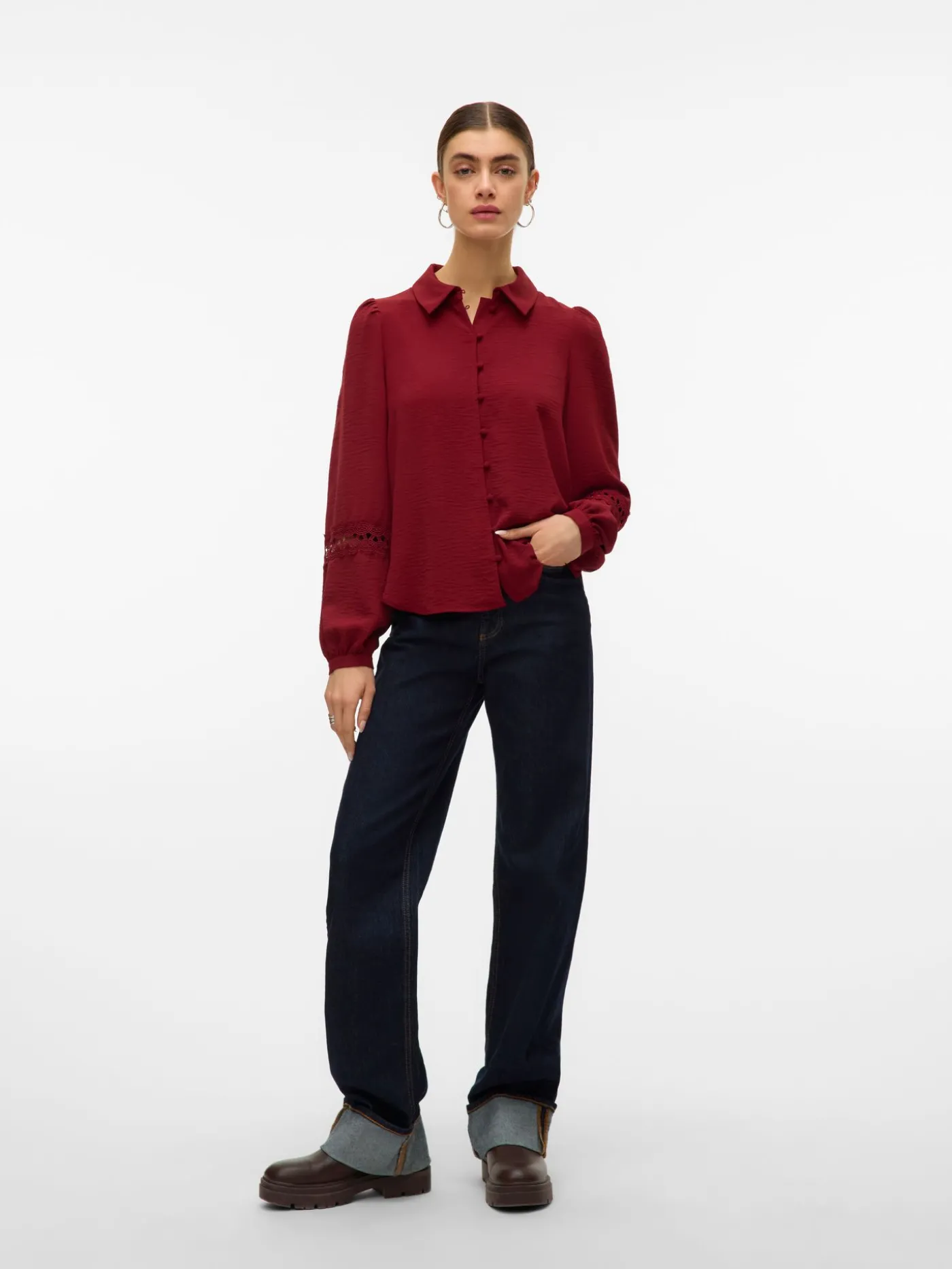 VMALVA LACE LS SHIRT WVN GA BOO