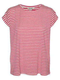 VMAVA PLAIN SS TOP STRIPE GA JRS  N