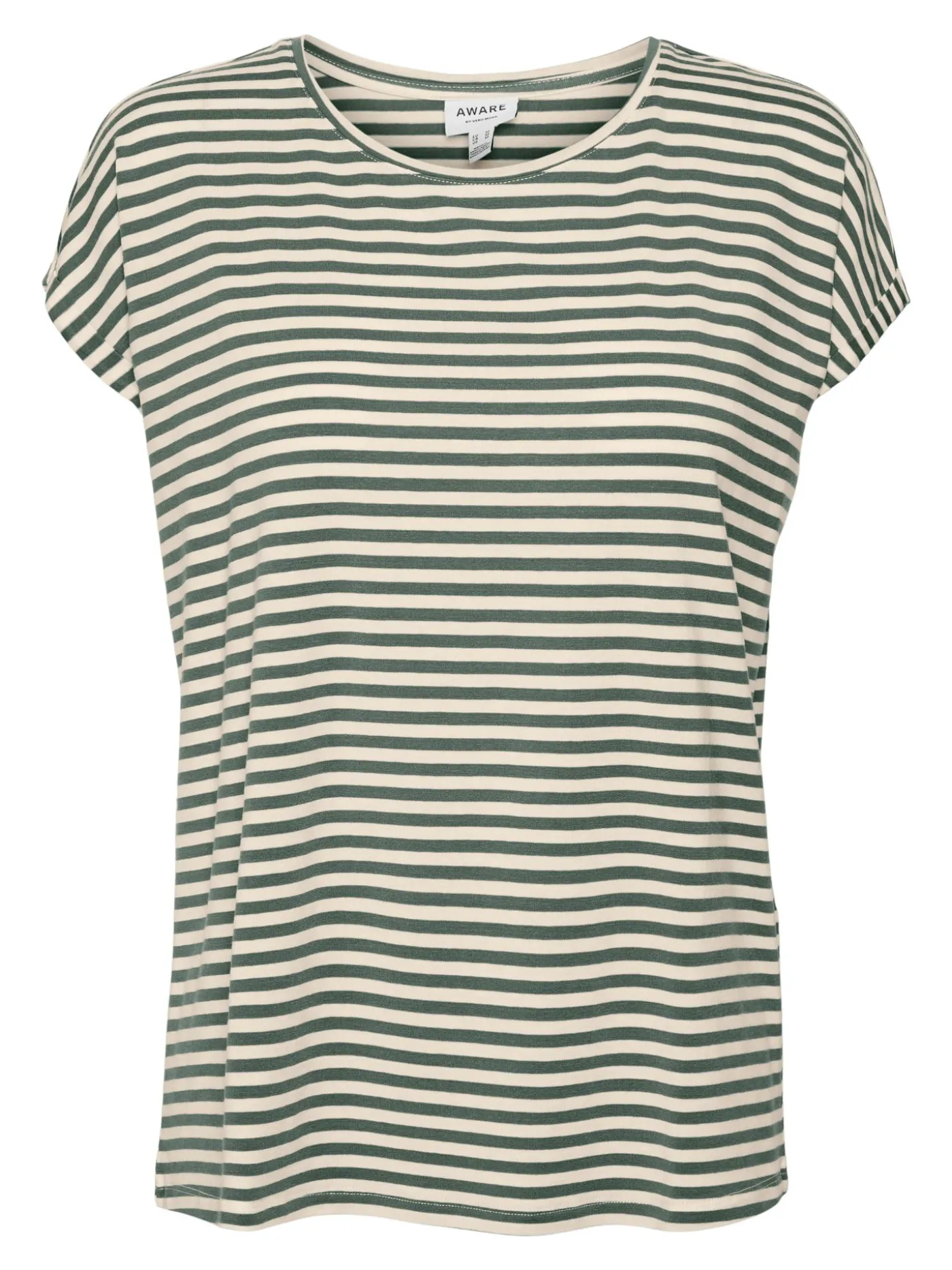 VMAVA PLAIN SS TOP STRIPE GA JRS N