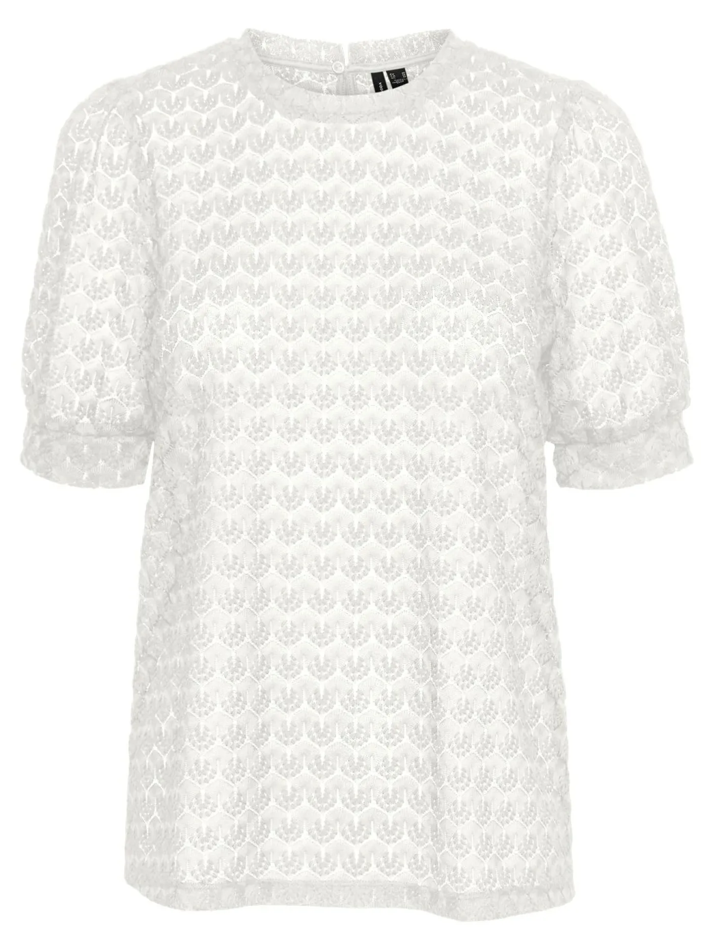 VMBECCA LACE SS O-NECK TOP JRS GA N