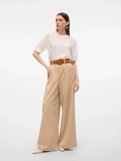 VMBECCA LACE SS O-NECK TOP JRS GA N